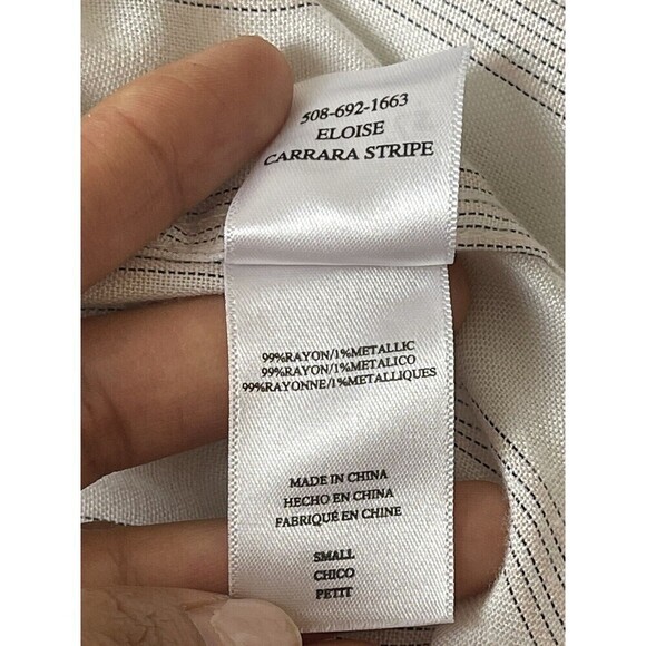 Rails Womens Small Eloise Carrara Stripe Long Sleeve Button Down Shirt Rayon - Picture 7 of 9